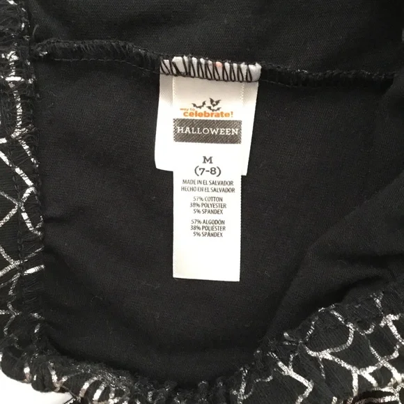 Sparkle Spider Web Halloween Leggings Size M(7-8) EUC - Picture 5 of 6